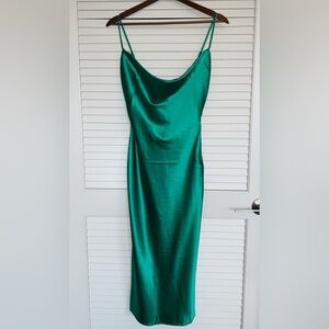 NWT Meshki Tabitha Cowl Neck Midi Dress